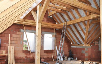 Three Cups Corner attic trusses